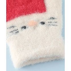 Babyhug Gloves With Cat Design - Pink