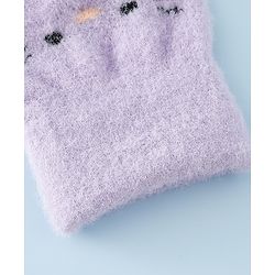 Babyhug Gloves With Cat Design - Pink