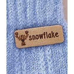 Babyhug Gloves With Cable Knit Design - Blue