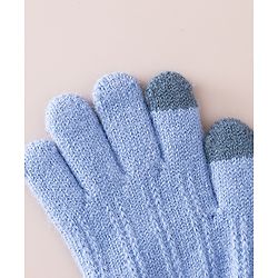 Babyhug Gloves With Cable Knit Design - Blue