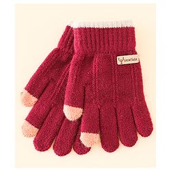 Babyhug Gloves With Cable Knit Design - Blue