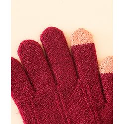 Babyhug Gloves With Cable Knit Design - Blue