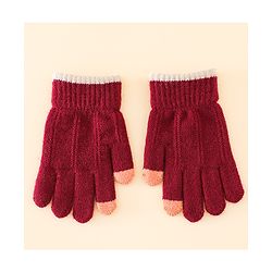 Babyhug Gloves With Cable Knit Design - Blue