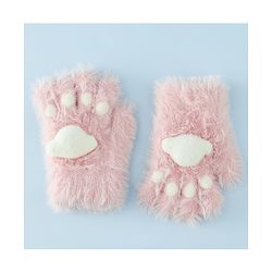 Babyhug Gloves With Paw Applique - Pink