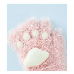 Babyhug Gloves With Paw Applique - Pink