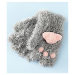 Babyhug Gloves With Paw Applique - Pink