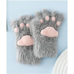 Babyhug Gloves With Paw Applique - Pink
