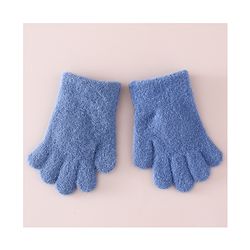 Babyhug Gloves with Bear Applique - Blue