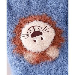 Babyhug Gloves with Bear Applique - Blue