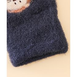Babyhug Gloves with Bear Applique - Blue