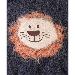 Babyhug Gloves with Bear Applique - Blue