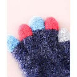Babyhug Gloves with Cartoon Design - Purple