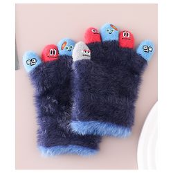 Babyhug Gloves with Cartoon Design - Purple
