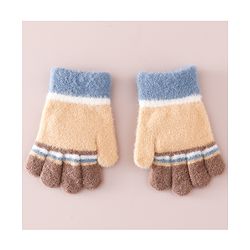 Babyhug Gloves With Bear Applique - Blue
