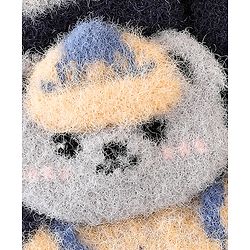 Babyhug Gloves With Bear Applique - Blue