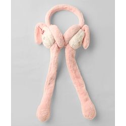 Babyhug Ear Muffs With Cat Applique - Pink