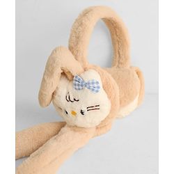 Babyhug Ear Muffs With Cat Applique - Pink