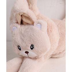Babyhug Ear Muffs With Cat Applique in Beige