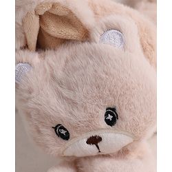 Babyhug Ear Muffs With Cat Applique in Beige