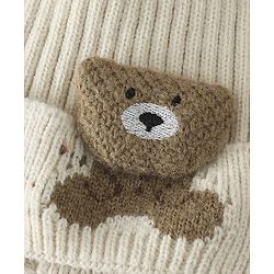Babyhug Woollen Cap with Ear and Kitten Applique Light Blue - Diameter 19.5 cm