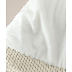 Babyhug Woollen Cap with Ear and Kitten Applique Light Blue - Diameter 19.5 cm