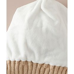 Babyhug Woollen Cap with Knot and Ear Design Pink - Diameter 19 cm