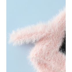 Babyhug Woollen Cap With Panda Design in Pink - Diameter 19 cm