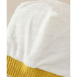 Babyhug Woollen Cap with Ear & Bear Patch in Brown - Diameter 16 cm