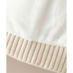 Babyhug Woollen Cap With Floral Applique Bow On Top Yellow - Diameter 9 cm