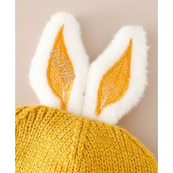 Babyhug Woollen Cap with beanie in Yellow - Diameter 16.5 cm