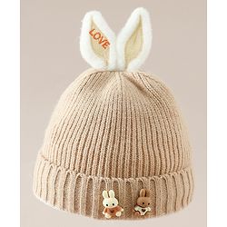 Babyhug Woollen Cap with beanie in Yellow - Diameter 16.5 cm