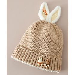Babyhug Woollen Cap with beanie in Yellow - Diameter 16.5 cm