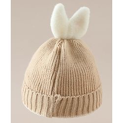 Babyhug Woollen Cap with beanie in Yellow - Diameter 16.5 cm