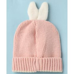 Babyhug Woollen Cap with beanie in Yellow - Diameter 16.5 cm