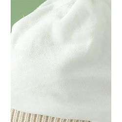 Babyhug Woollen Cap With Flower Applique in Red - Diameter 16 cm