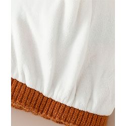 Babyhug Woollen Cap With Heart Design in Orange - Diameter 14.5 cm