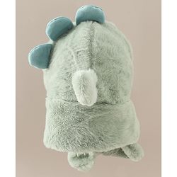 Babyhug Woollen Cap with Knot & Dino Applique in Blue - Diameter 33 cm