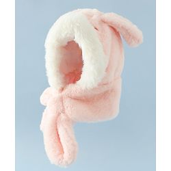 Babyhug Woollen Cap with Knot & Ear in Pink - Diameter 33 cm