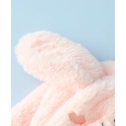 Babyhug Woollen Cap with Knot & Ear in Pink - Diameter 33 cm