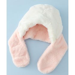 Babyhug Woollen Cap with Knot & Ear in Pink - Diameter 33 cm