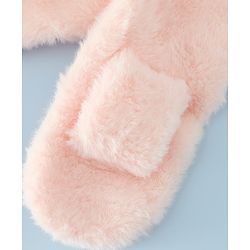 Babyhug Woollen Cap with Knot & Ear in Pink - Diameter 33 cm
