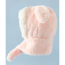Babyhug Woollen Cap with Knot & Ear in Pink - Diameter 33 cm