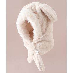 Babyhug Woollen Cap with Knot & Ear in Pink - Diameter 33 cm