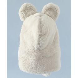 Babyhug Woollen Cap with Bunny Ear & Knot Beige - Diameter 37.5 cm