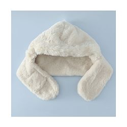 Babyhug Woollen Cap with Bunny Ear & Knot Beige - Diameter 37.5 cm