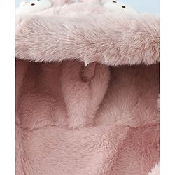 Babyhug Woollen Cap with Bunny Ear & Knot Beige - Diameter 37.5 cm