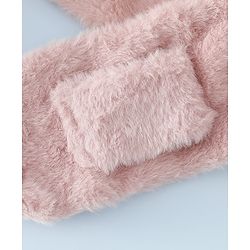 Babyhug Woollen Cap with Bunny Ear & Knot Beige - Diameter 37.5 cm