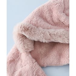 Babyhug Woollen Cap with Bunny Ear & Knot Beige - Diameter 37.5 cm