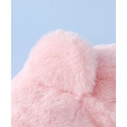 Babyhug Woollen Cap with Bear Ear & Knot Pink - Diameter 33 cm