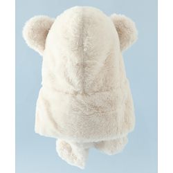 Babyhug Woollen Cap with Bear Ear & Knot Pink - Diameter 33 cm